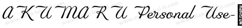 AKUMARU Personal Use字体转换